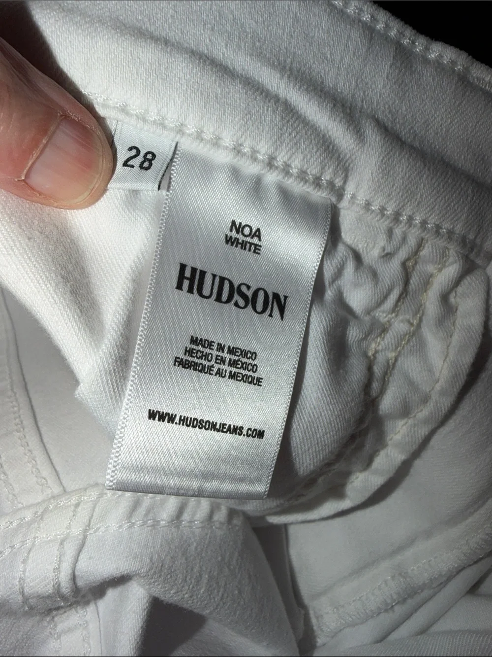 Hudson Jeans Men’s White Relaxed Straight-Leg Jeans